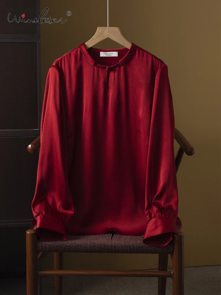 Winsleter- 100%Real Silk Elegant Satin Shirt, Stand Lantern Sleeve, Women Retro Casual Temperament Blouse, 2026 Spring T62241CC
Winsleter- 100%Real Silk Elegant Satin Shirt, Stand Lantern Sleeve, Women Retro Casual Temperament Blouse, 2026 Spring T62241CC