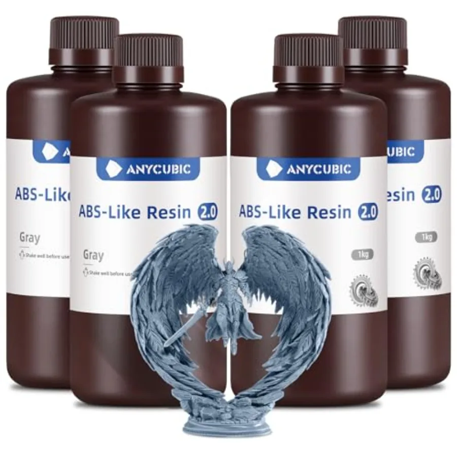 ABS-Like Resin 2.0 for LCD 3D Printers: High Toughness Precise Details Wide Compatibility Gray
ABS-Like Resin 2.0 for LCD 3D Printers: High Toughness Precise Details Wide Compatibility Gray