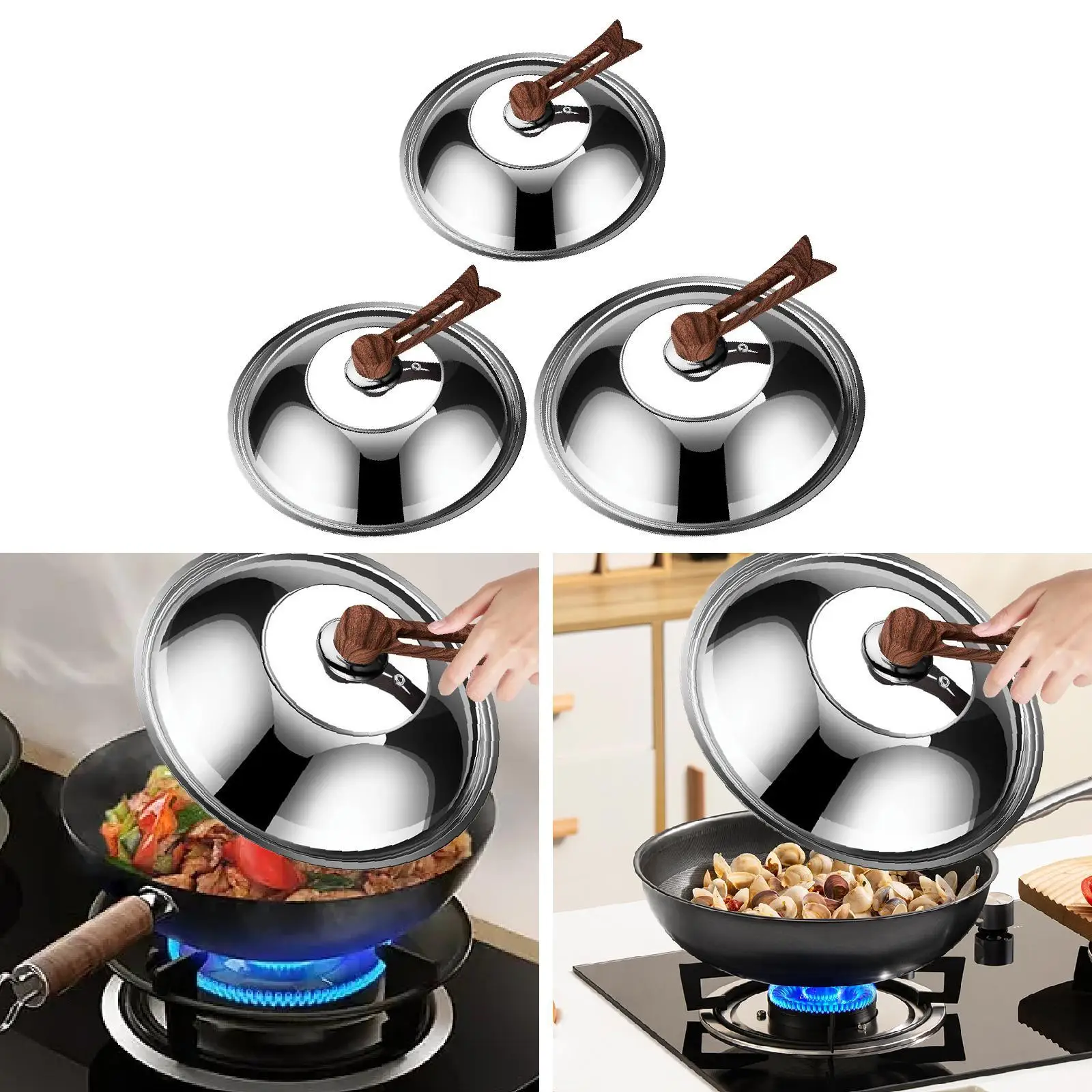 Stainless Steel Frying Pot Cover Universal Lid Pan Cover Standing Clear Soup Pot Lid Cooking Pot Lid for Kitchen Seafood Pot
Stainless Steel Frying Pot Cover Universal Lid Pan Cover Standing Clear Soup Pot Lid Cooking Pot Lid for Kitchen Seafood Pot