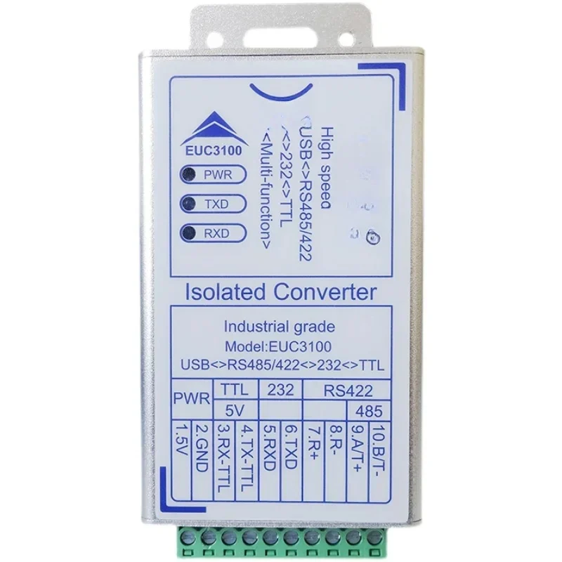 High-speed Isolated Usb to 485 422 232 TTL Baud Rate Up to 12Mbps Industrial-grade Serial Port Converter
High-speed Isolated Usb to 485 422 232 TTL Baud Rate Up to 12Mbps Industrial-grade Serial Port Converter