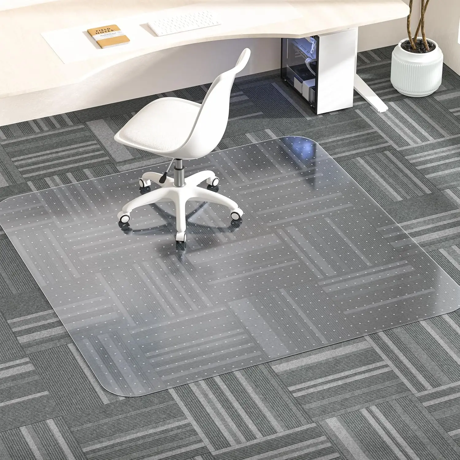 Clear Thick Office Chair Mat for Carpet Floors, 53x45 Inch Non-Slip Rolling Desk Mat for Low Pile Carpets
Clear Thick Office Chair Mat for Carpet Floors, 53x45 Inch Non-Slip Rolling Desk Mat for Low Pile Carpets