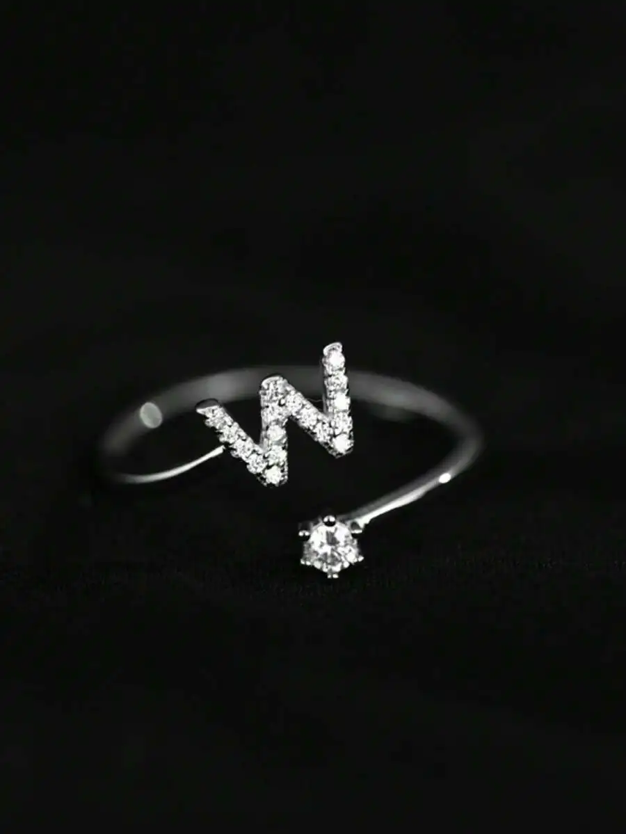 Adjustable Cubic Zirconia Alphabet Letter W Ring For Women Elegant Fashion Jewelry Gift
Adjustable Cubic Zirconia Alphabet Letter W Ring For Women Elegant Fashion Jewelry Gift