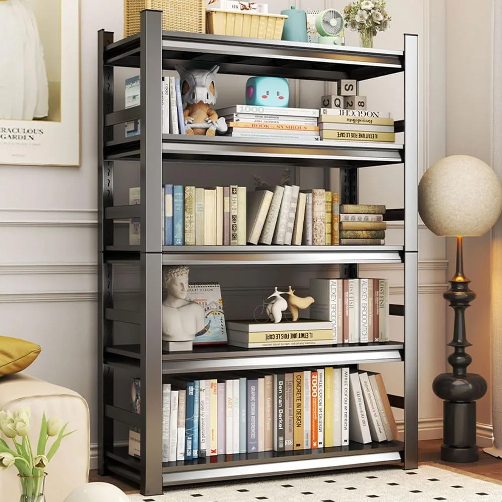 Book Shelf, 5 Tier Metal Wide Bookshelves, Heavy Duty Bookcase, Adjustable Industrial Bookshelf, Tall Book Shelf for Living Room
Book Shelf, 5 Tier Metal Wide Bookshelves, Heavy Duty Bookcase, Adjustable Industrial Bookshelf, Tall Book Shelf for Living Room