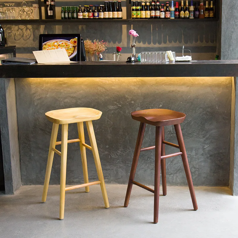 Simple Bar Chair Solid Wood Commercial Household Modern Simple Bar Chairs Home Furniture Minimalist High Feet Stool for Kitchen
Simple Bar Chair Solid Wood Commercial Household Modern Simple Bar Chairs Home Furniture Minimalist High Feet Stool for Kitchen