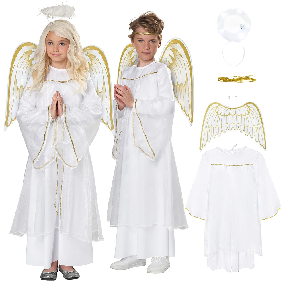 Halloween Angel Cosplay Wings Clothing Dresses Belt Party Disguise Outfits Suits Roleplay Halloween Costume Carnival For Kids
Halloween Angel Cosplay Wings Clothing Dresses Belt Party Disguise Outfits Suits Roleplay Halloween Costume Carnival For Kids