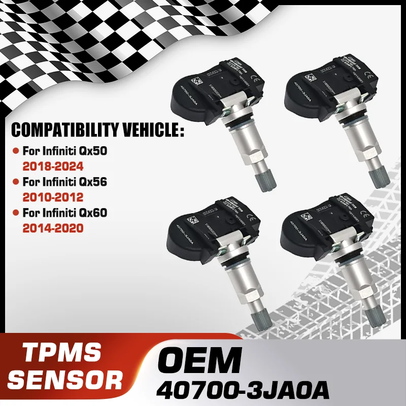 Система датчиков контроля давления в шинах TPMS для Infiniti Qx50 2018-2024 Infiniti Qx56 2010-2012 Infiniti Qx60 2014-2020 40700-3JA0A
Система датчиков контроля давления в шинах TPMS для Infiniti Qx50 2018-2024 Infiniti Qx56 2010-2012 Infiniti Qx60 2014-2020 40700-3JA0A