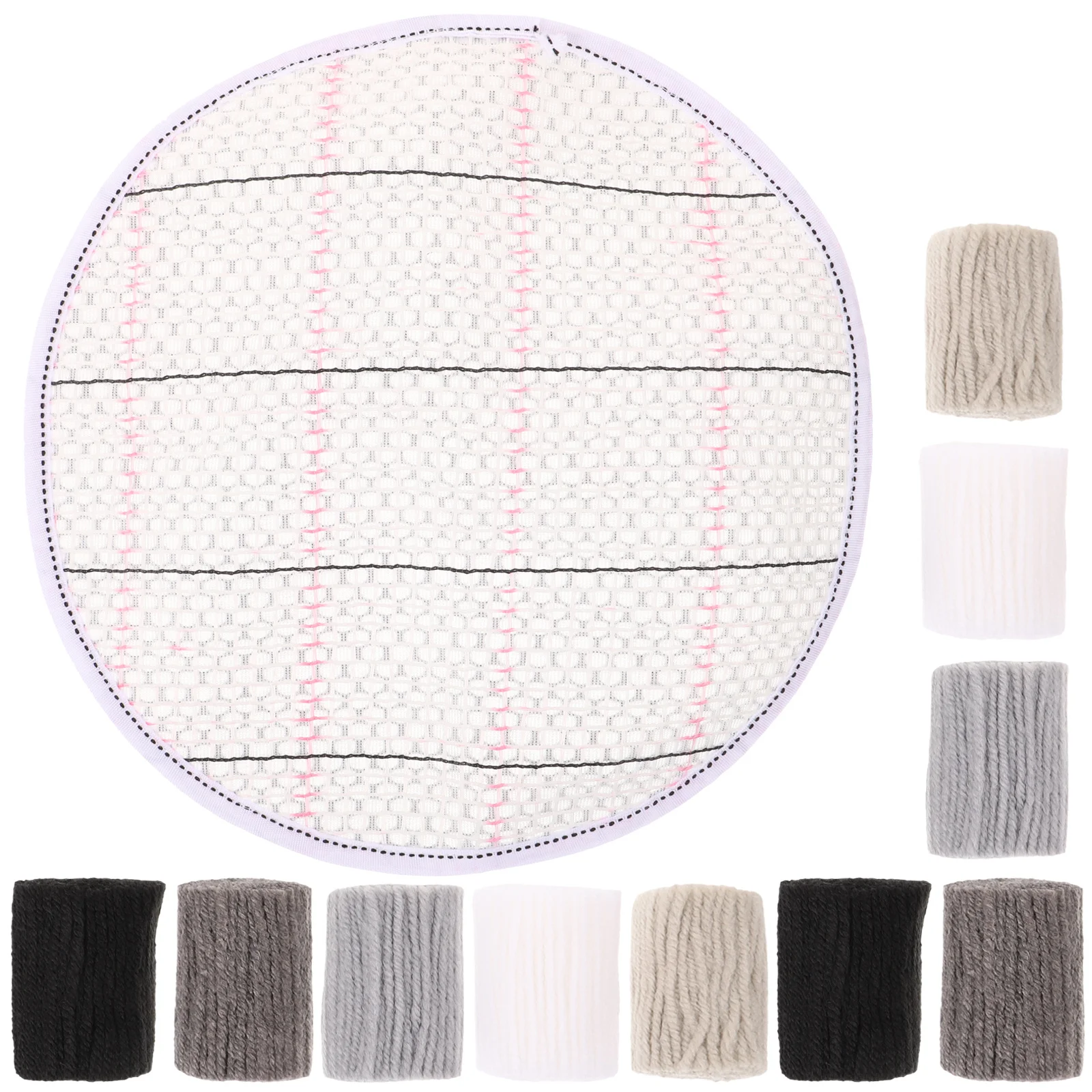 1Set DIY Rug Yarn Crocheting Soft Durable Simple Color Circular Grid Mat Hand Craft Rug Making Yarn Hand-Made Craft 
1Set DIY Rug Yarn Crocheting Soft Durable Simple Color Circular Grid Mat Hand Craft Rug Making Yarn Hand-Made Craft