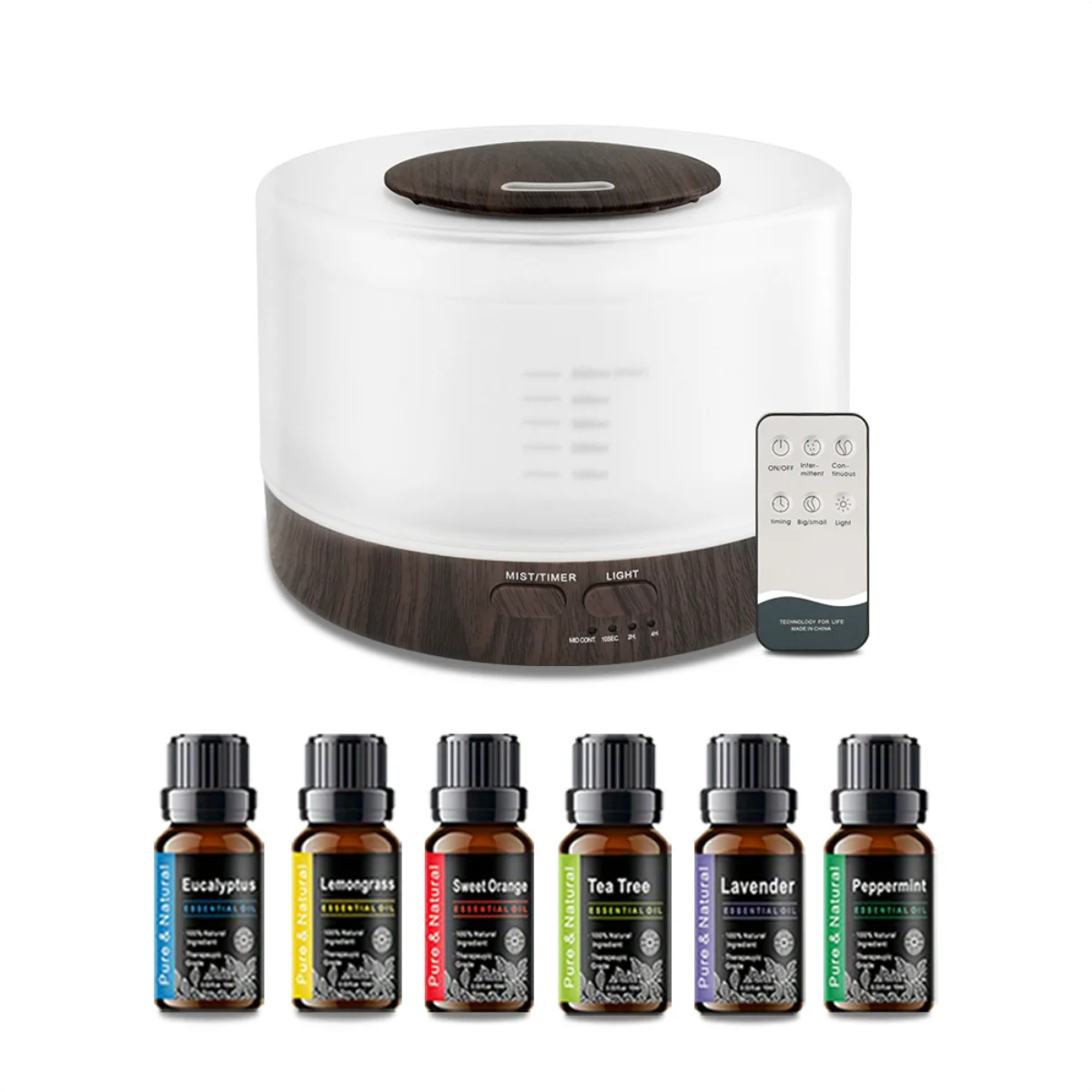 16.91oz Essential Oil Diffuser Ultrasonic Aromatherapy, Humidifier, 7 LED Colors, Auto-Off Timer, Includes 6 Premium Oils
16.91oz Essential Oil Diffuser Ultrasonic Aromatherapy, Humidifier, 7 LED Colors, Auto-Off Timer, Includes 6 Premium Oils
