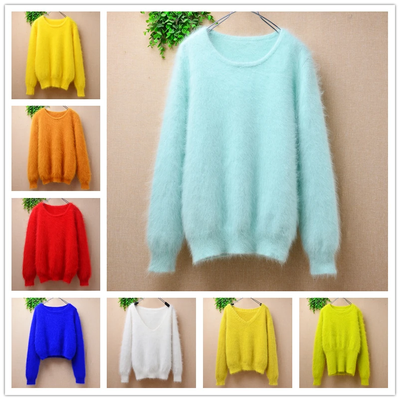 Elegant Fashion Ladies Women Fall Winter Clothing Hairy Plush Mink Cashmere Knitted O-Neck Slim Blouses Pullover Jumper Sweater
Elegant Fashion Ladies Women Fall Winter Clothing Hairy Plush Mink Cashmere Knitted O-Neck Slim Blouses Pullover Jumper Sweater