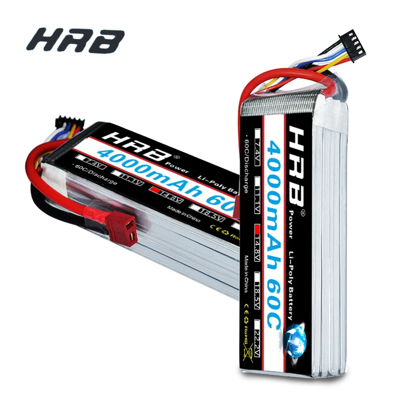 HRB Lipo 4S 14.8V 4000mAh Battery 60C MAX 120C T-DEAN XT60 XT90 For RC Car RC Parts Boat Team Energy 1/8 Scale Racing
HRB Lipo 4S 14.8V 4000mAh Battery 60C MAX 120C T-DEAN XT60 XT90 For RC Car RC Parts Boat Team Energy 1/8 Scale Racing