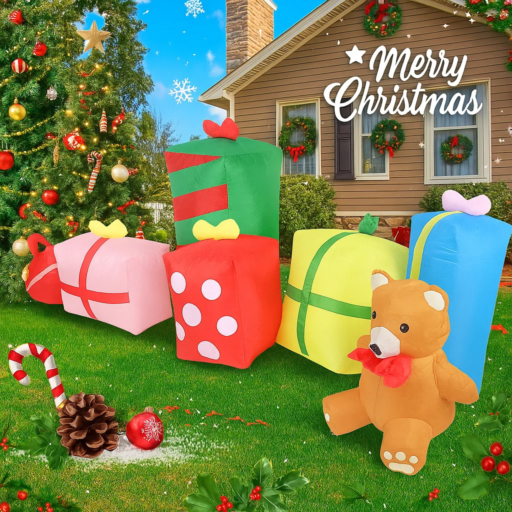 9.84FT Inflatable Toy Gift Boxes Teddy Bear Xmas Ornament Gift Yard Lawn Party Decoration with LED Light Christmas Home Supplies
9.84FT Inflatable Toy Gift Boxes Teddy Bear Xmas Ornament Gift Yard Lawn Party Decoration with LED Light Christmas Home Supplies