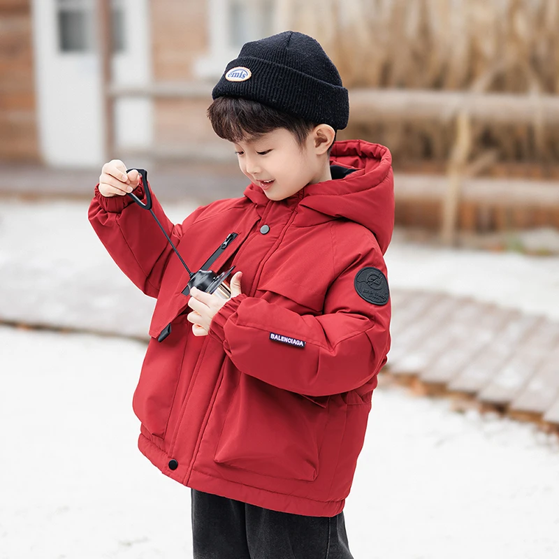 Thiened Fce Autumn Winter Jaet for Boys Warm Waterproof Youth Faion Stand Fit Cotton Padded Coat with kets
Thiened Fce Autumn Winter Jaet for Boys Warm Waterproof Youth Faion Stand Fit Cotton Padded Coat with kets