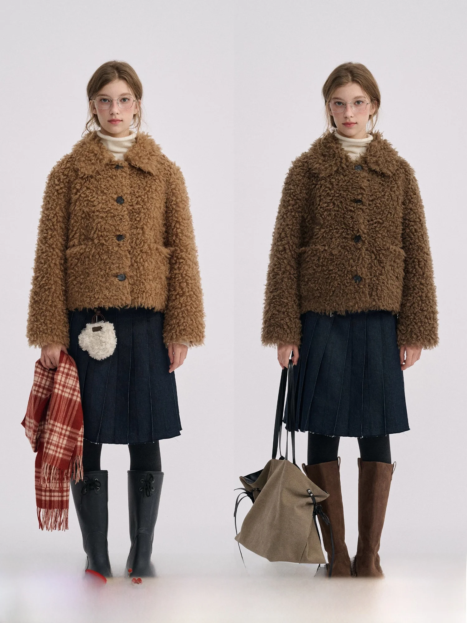 Enroute Short Woolen Jacket Thick Long Velvet Fur Collar Stand up Coat Street Style High Waist Polyester Winter Outerwear
Enroute Short Woolen Jacket Thick Long Velvet Fur Collar Stand up Coat Street Style High Waist Polyester Winter Outerwear