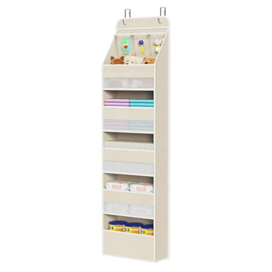 6-Shelf Over Door Hanging Organizer Fabric Baby Door Storage with 5 Extra Large Capacity Pockets Behind the Door Hanging Storag
6-Shelf Over Door Hanging Organizer Fabric Baby Door Storage with 5 Extra Large Capacity Pockets Behind the Door Hanging Storag