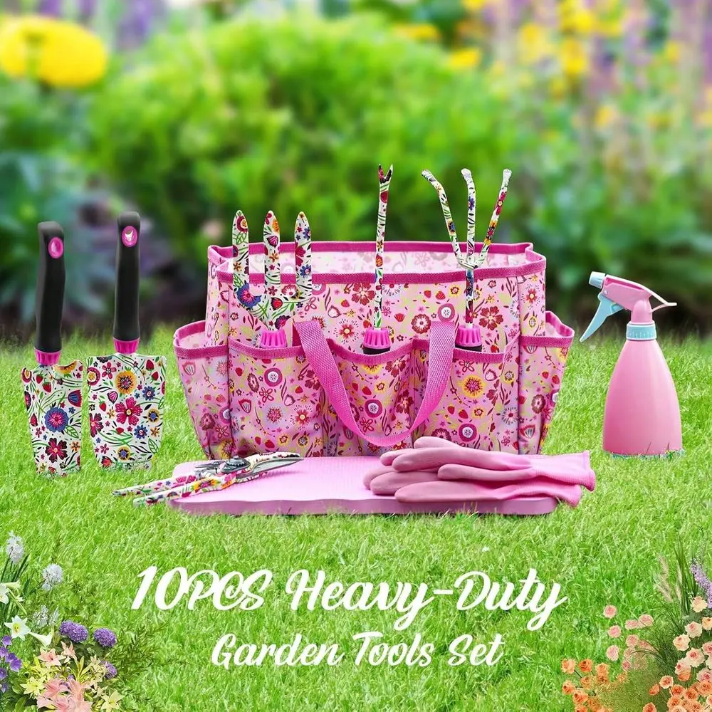 Tools Set, 8PCS Heavy Duty Garden Tools With NonSlip Rubber Grip With Large Garden Bag For Tools, Durable Aluminum Garden Tools
Tools Set, 8PCS Heavy Duty Garden Tools With NonSlip Rubber Grip With Large Garden Bag For Tools, Durable Aluminum Garden Tools