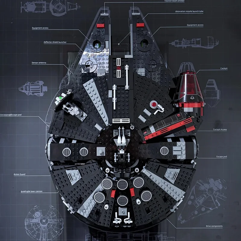 NEW Compatible 75389 Millennium Falcon The Dark Spaceship Model Bricks Building Block for Boys Gift for Kids for Adults
NEW Compatible 75389 Millennium Falcon The Dark Spaceship Model Bricks Building Block for Boys Gift for Kids for Adults