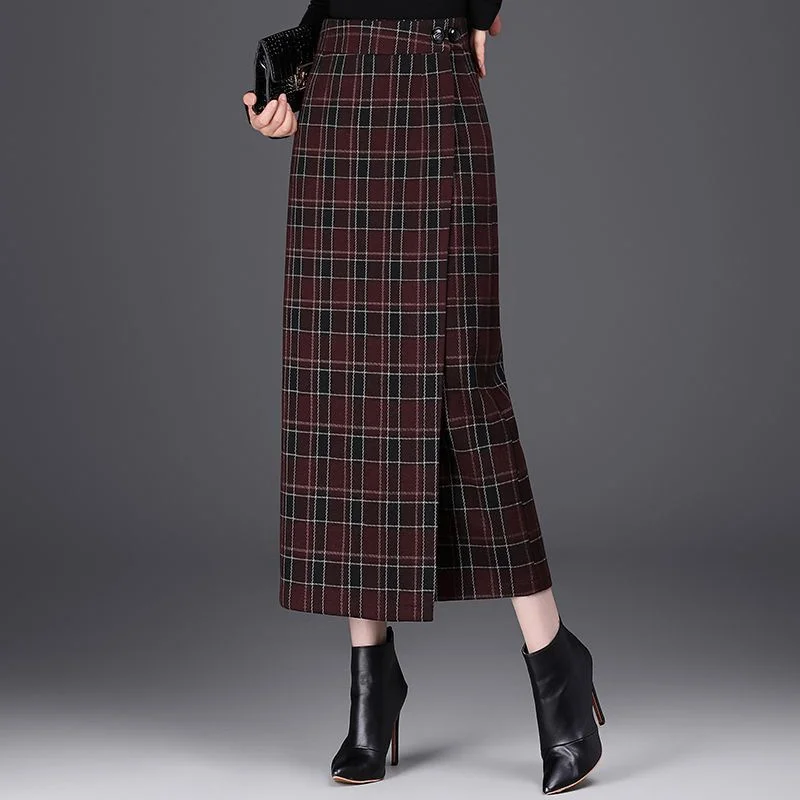 Fashion Woolen Fabric Skirt Women's Half Body Skirt Autumn Winter Chinese One-piece Straight Tube Slit One-step Skirt New
Fashion Woolen Fabric Skirt Women's Half Body Skirt Autumn Winter Chinese One-piece Straight Tube Slit One-step Skirt New