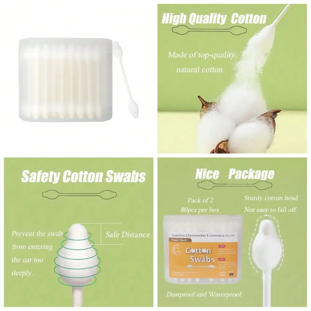 Large Tip Safety Cotton Swabs For Newborns, Babies, Infants, Kids & Children - 160 Pcs
Large Tip Safety Cotton Swabs For Newborns, Babies, Infants, Kids & Children - 160 Pcs
