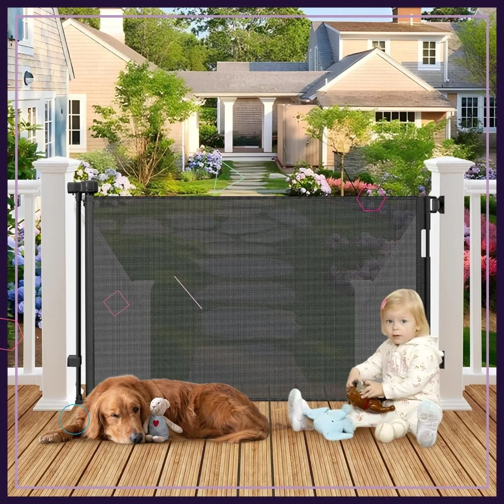 Weatherproof Retractable Gate for Dogs, 55" Wide, Rust-Resistant Stainless Steel, Scratch-Proof Mesh, Black
Weatherproof Retractable Gate for Dogs, 55" Wide, Rust-Resistant Stainless Steel, Scratch-Proof Mesh, Black