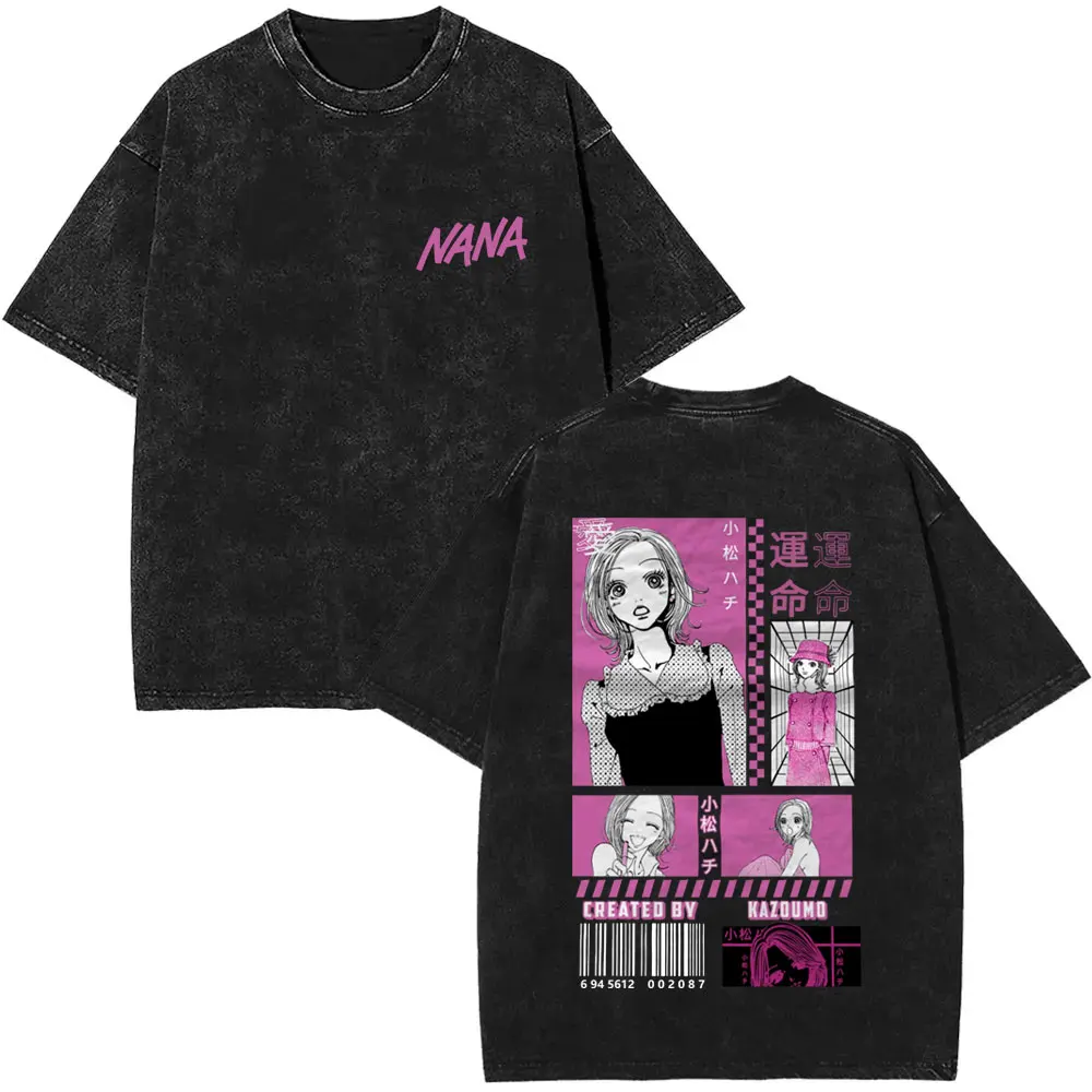 Anime Oosaki Nana Komatsu Nana Vintage Washed T-shirts Black Stones Short Sleeve T Shirts Men Women Manga Art Aesthetic T-shirt
Anime Oosaki Nana Komatsu Nana Vintage Washed T-shirts Black Stones Short Sleeve T Shirts Men Women Manga Art Aesthetic T-shirt