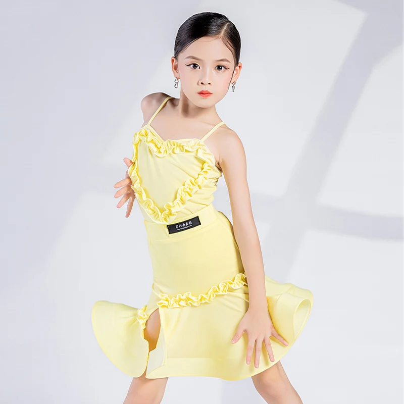 Summer Latin Dance Costume Girls Practice Wear Yellow Bodysuit Skirt Rumba Samba Performance Clothes ChaCha Dance Outfit DL10551
Summer Latin Dance Costume Girls Practice Wear Yellow Bodysuit Skirt Rumba Samba Performance Clothes ChaCha Dance Outfit DL10551