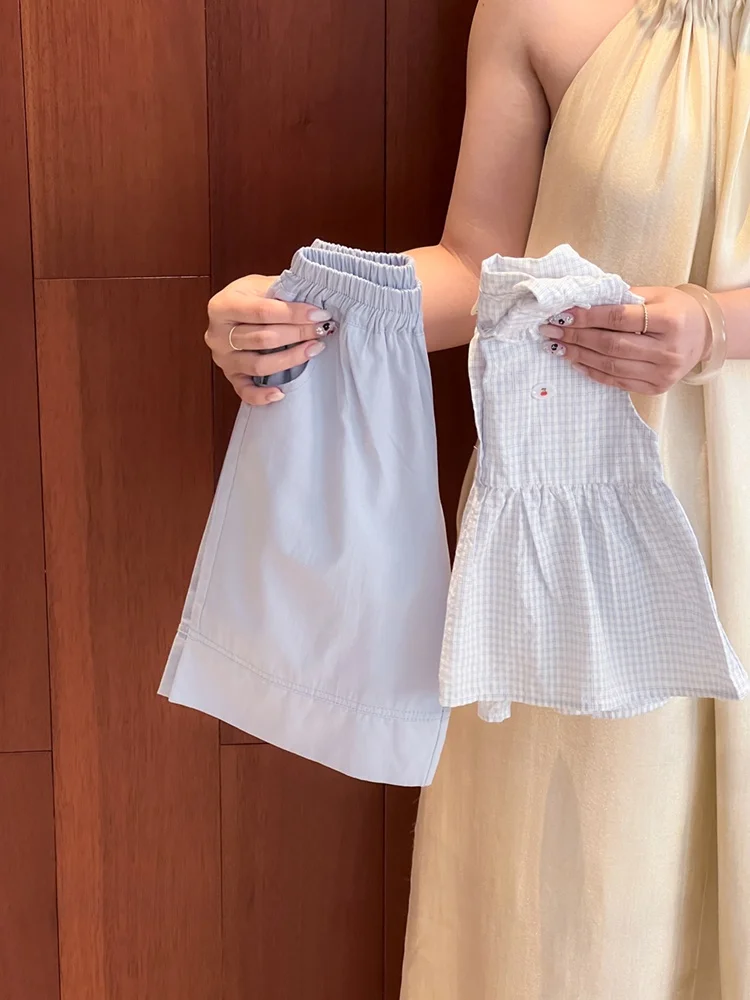 Fashionable Plaid Doll Shirt And Casual Pants Two-Piece Set for Girls Summer 2026 New Arrival Breathable Short Sleeve Outfit
Fashionable Plaid Doll Shirt And Casual Pants Two-Piece Set for Girls Summer 2026 New Arrival Breathable Short Sleeve Outfit