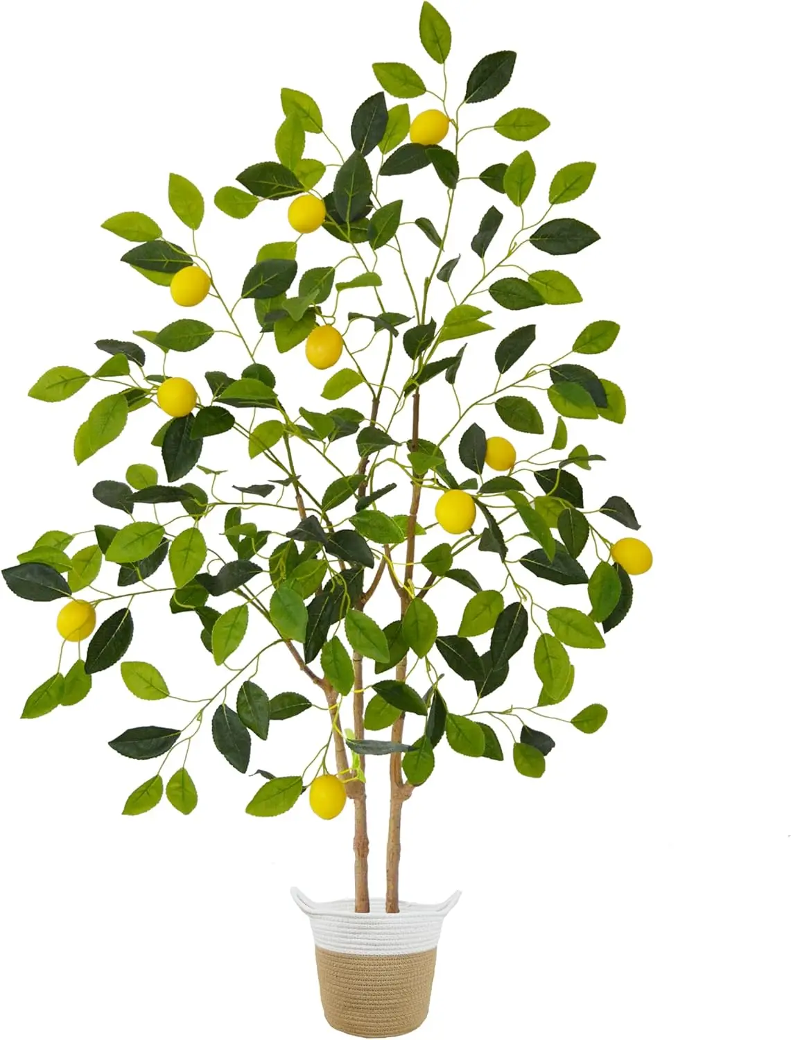 Artificial Lemon Tree, 4ft Tall Fake Lemon Silk Plant with Woven Basket, Faux Lemon Plastic Fruit Tree for Indoor Home
Artificial Lemon Tree, 4ft Tall Fake Lemon Silk Plant with Woven Basket, Faux Lemon Plastic Fruit Tree for Indoor Home