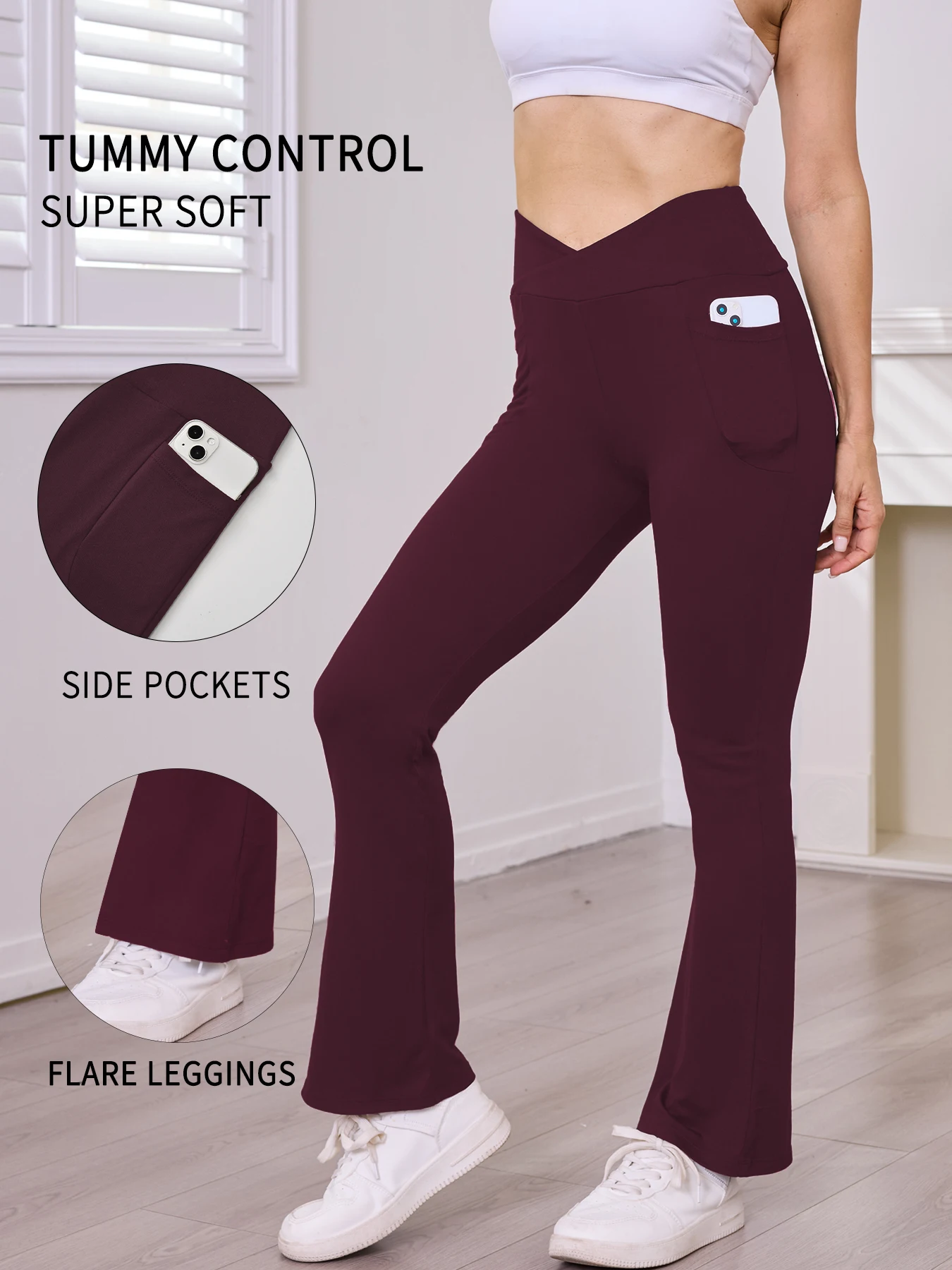 Женские супермягкие леггинсы с высокой талией, расклешенные, с карманами, с эффектом утягивания живота, для йоги, с широкими штанинами-клеш
Женские супермягкие леггинсы с высокой талией, расклешенные, с карманами, с эффектом утягивания живота, для йоги, с широкими штанинами-клеш