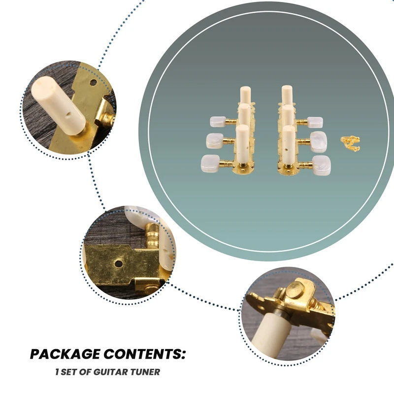 One Set of Classical Guitar Tuning Keys Pegs Machine Heads Tuner-ABWY
One Set of Classical Guitar Tuning Keys Pegs Machine Heads Tuner-ABWY