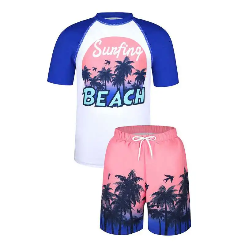 Children Boys Summer Short Sleeve Beach Suit Clothing Set Printing Breathable Kids Sports Short Sleeve Beach Pants
Children Boys Summer Short Sleeve Beach Suit Clothing Set Printing Breathable Kids Sports Short Sleeve Beach Pants