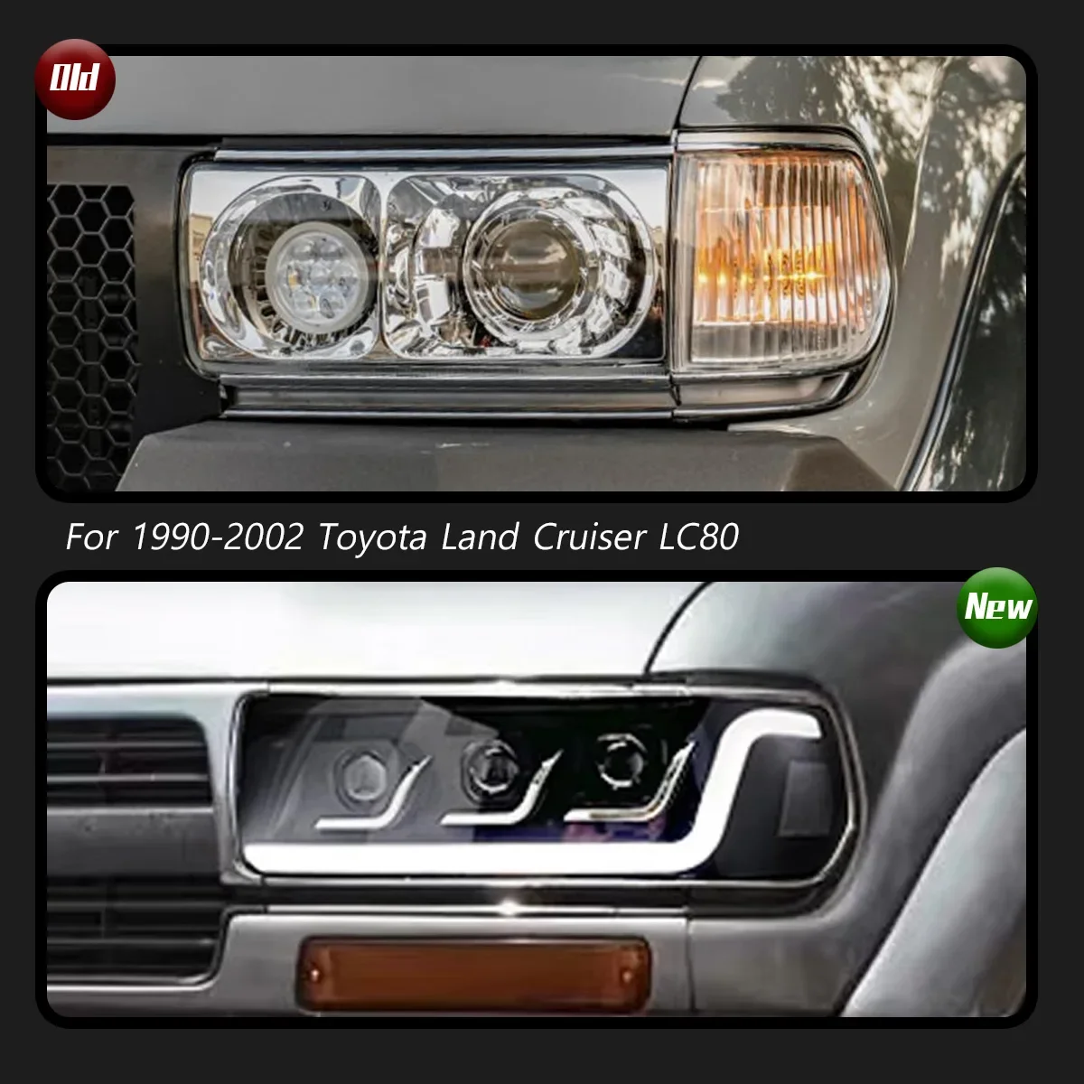 LXBY Auto Accessories Car For Toyota Land Cruiser LC80 Headlight 1990-2002 Upgrade Modified to New DRL Dynamic Turn Signal
LXBY Auto Accessories Car For Toyota Land Cruiser LC80 Headlight 1990-2002 Upgrade Modified to New DRL Dynamic Turn Signal