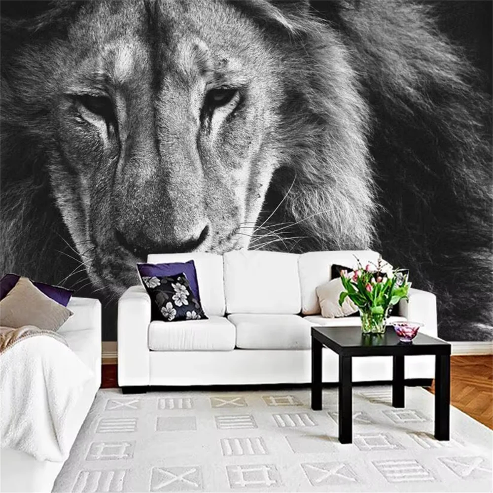 Custom Black and white lion Photo Wallpaper Modern Murals Living Room TV Sofa Background Wall Home Decor Papel De Pare Stickers
Custom Black and white lion Photo Wallpaper Modern Murals Living Room TV Sofa Background Wall Home Decor Papel De Pare Stickers