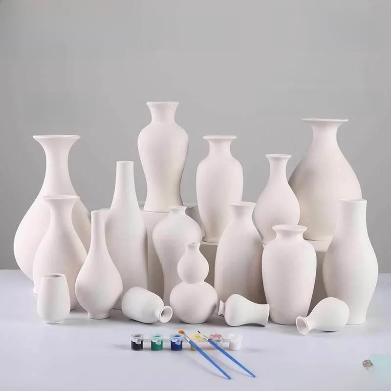 White Ceramic Unglazed Clay Vase for Children's DIY Hand Painting Ceramics Artwork Non-Gypsum Floral Display Stand Home Decor
White Ceramic Unglazed Clay Vase for Children's DIY Hand Painting Ceramics Artwork Non-Gypsum Floral Display Stand Home Decor