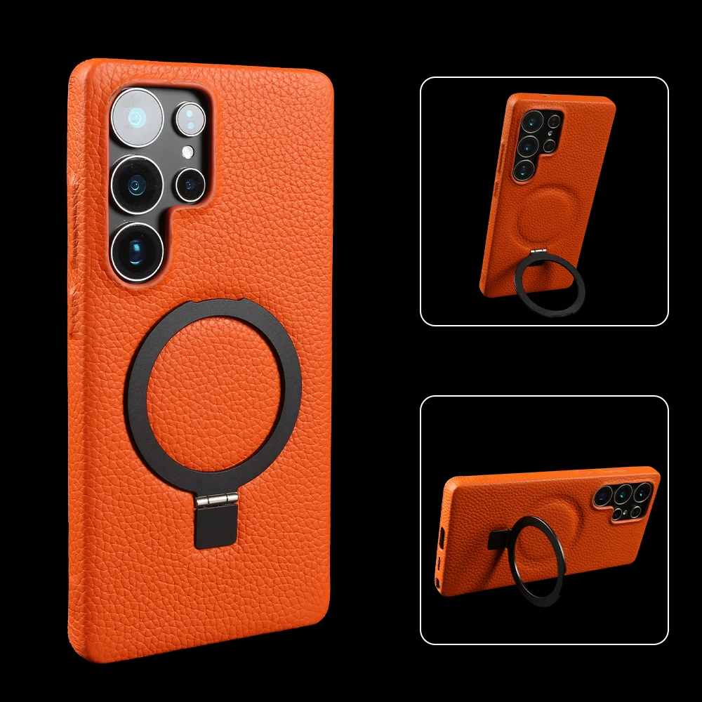 Magnetic Bracket Real Genuine Leather Case For Samsung Galaxy S25 Ultra FE S24 Plus S23 S22 Note 20 S21 Ultra Phone Case Cover
Magnetic Bracket Real Genuine Leather Case For Samsung Galaxy S25 Ultra FE S24 Plus S23 S22 Note 20 S21 Ultra Phone Case Cover