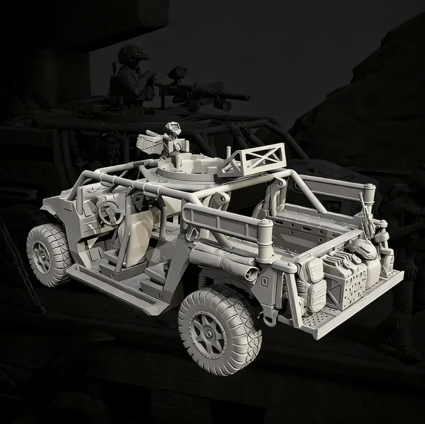 1/35 Resin model kit self assembling and coloring (terrain vehicle) YFWW-2331/3D
1/35 Resin model kit self assembling and coloring (terrain vehicle) YFWW-2331/3D