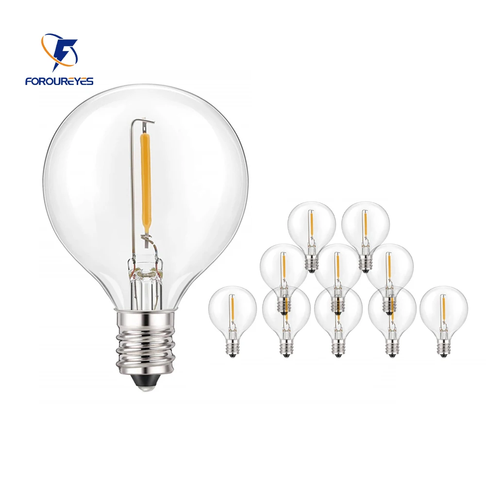 10pcs G40 LED Bulb E12 5V 110V 220V 1W PC Warm White Globe Bulbs Waterproof for String Light Outdoor Patio Home Garden Decor
10pcs G40 LED Bulb E12 5V 110V 220V 1W PC Warm White Globe Bulbs Waterproof for String Light Outdoor Patio Home Garden Decor