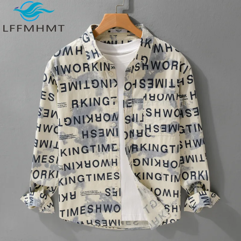 3129 100% хлопок, хорошее качество, свободная повседневная мужская рубашка с буквенным принтом, весна-осень, винтажный стиль, американский уличный топ с длинными рукавами
3129 100% хлопок, хорошее качество, свободная повседневная мужская рубашка с буквенным принтом, весна-осень, винтажный стиль, американский уличный топ с длинными рукавами