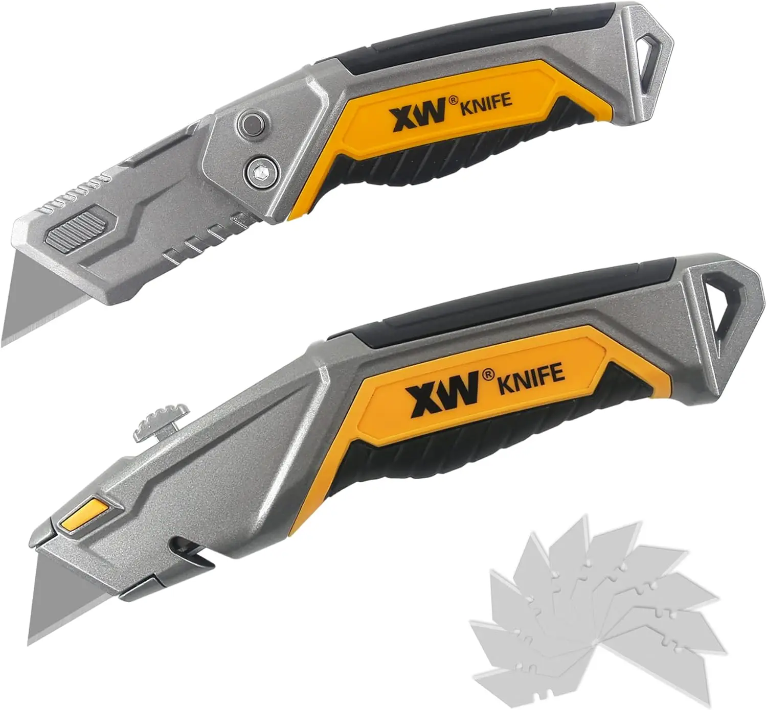 Heavy Duty Zinc Alloy Utility Knife Set, Retractable & Folding, 18 Blades Included, 2-Pack
Heavy Duty Zinc Alloy Utility Knife Set, Retractable & Folding, 18 Blades Included, 2-Pack