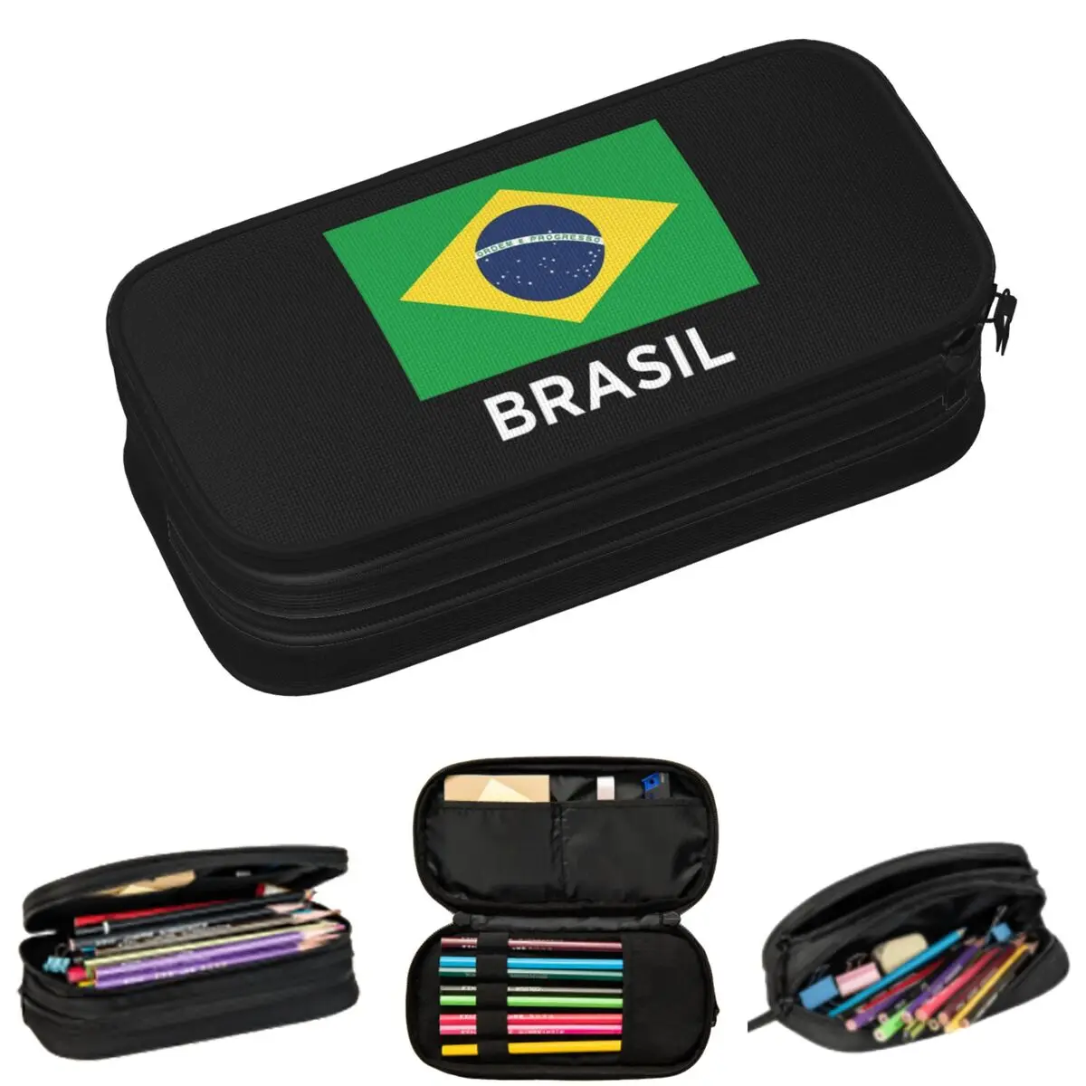 Brazil Soccer Team Football Brazilian Flag Pencil Cases for Students School Pen Box Pencil Bag Big Capacity Pencil Pouch
Brazil Soccer Team Football Brazilian Flag Pencil Cases for Students School Pen Box Pencil Bag Big Capacity Pencil Pouch