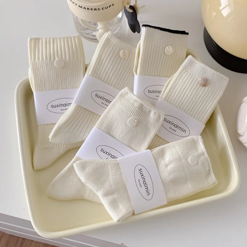 6 Pairs Autumn Korean Style Warm Ankle Socks Women White Mid Tube Loose Socks Fashion Casual Cotton Grip Socks High Quality 2025
6 Pairs Autumn Korean Style Warm Ankle Socks Women White Mid Tube Loose Socks Fashion Casual Cotton Grip Socks High Quality 2025