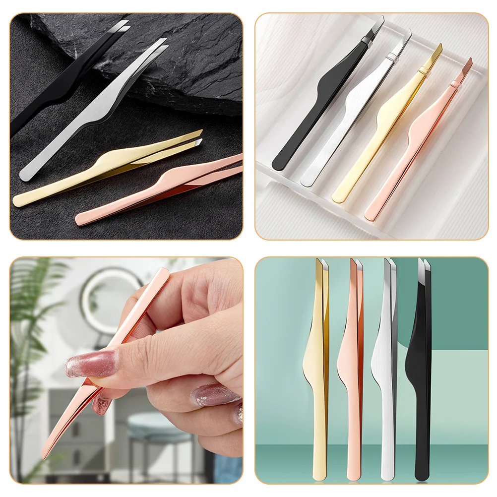 4Pcs Eyebrow Tweezers Stainless Steel Professional Tweezers Precision Lash Applicator Tool Eyelash Extensions Beauty Tools
4Pcs Eyebrow Tweezers Stainless Steel Professional Tweezers Precision Lash Applicator Tool Eyelash Extensions Beauty Tools