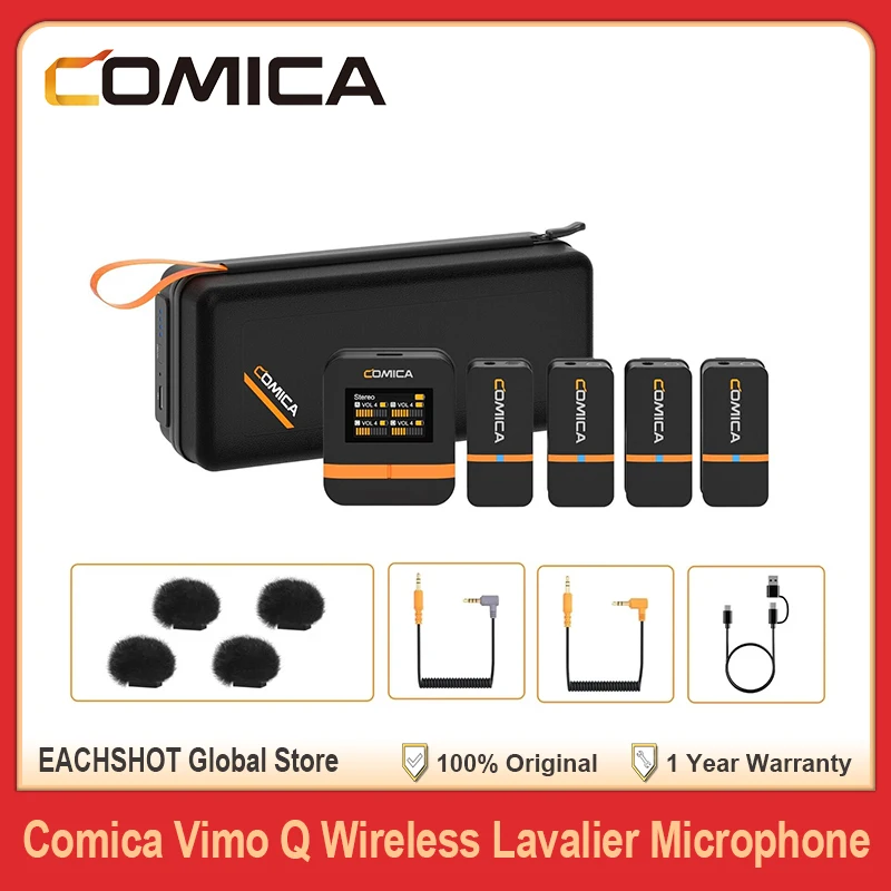 Comica Vimo Q Четырехканальный беспроводной мини-микрофон Петличный микрофон для камеры, смартфона, ПК, видеозаписи, интервью
Comica Vimo Q Четырехканальный беспроводной мини-микрофон Петличный микрофон для камеры, смартфона, ПК, видеозаписи, интервью