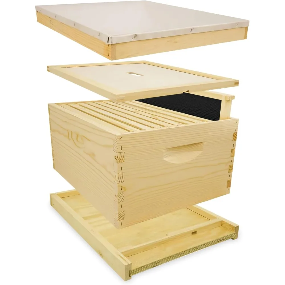 Mann Lake Traditional Complete 10-Frame Bee Hive Kit, Fully Assembled 9⅝” Deep Hive Body with 10 Frames, Beeswax-Coated
Mann Lake Traditional Complete 10-Frame Bee Hive Kit, Fully Assembled 9⅝” Deep Hive Body with 10 Frames, Beeswax-Coated