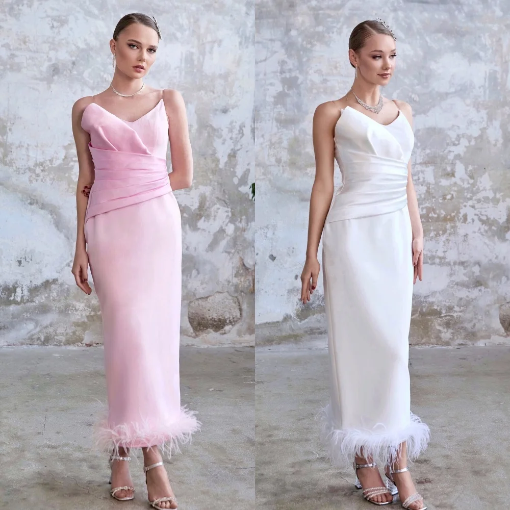 Customized Formal Jersey Feather Ruched A-line Strapless Midi Dresses Cocktail Dresses Casual Simple Retro Fashion Elegant Exqui
Customized Formal Jersey Feather Ruched A-line Strapless Midi Dresses Cocktail Dresses Casual Simple Retro Fashion Elegant Exqui