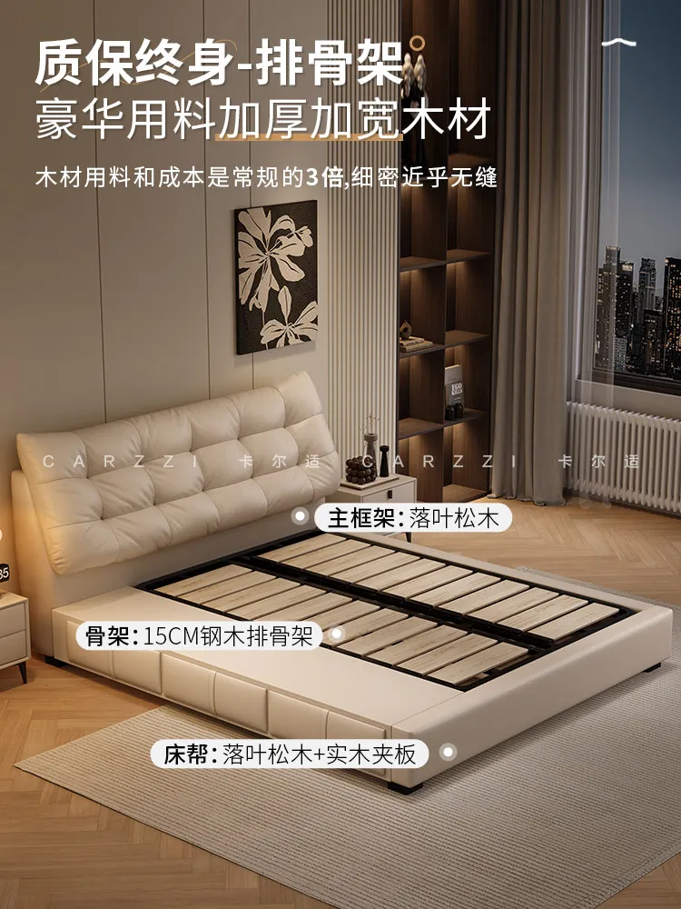 Minimalist three-pump storage leather bed master bedroom 1.8 meters double bed bedroom modern simple wedding bed
Minimalist three-pump storage leather bed master bedroom 1.8 meters double bed bedroom modern simple wedding bed