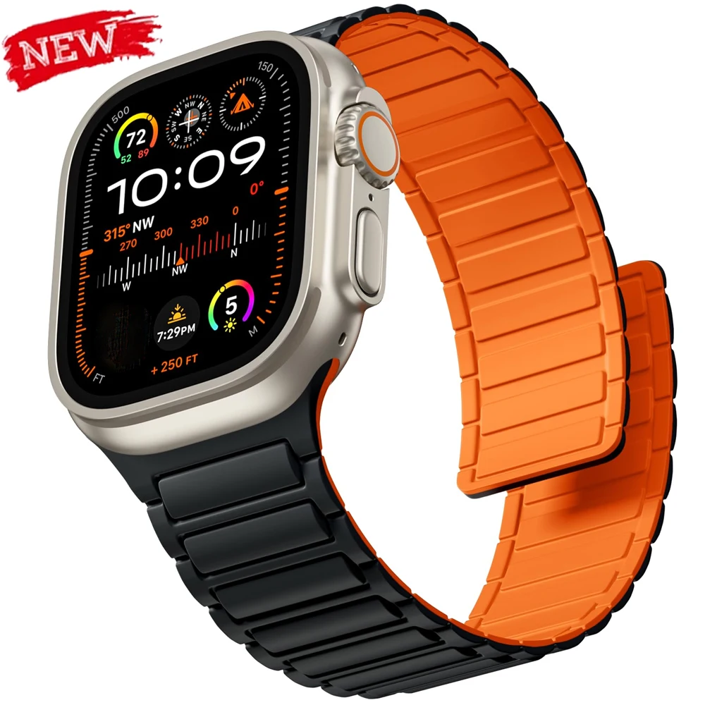 Magnetic Band for Apple Watch Ultra 3 49mm 46mm 42mm 45mm 44mm 40mm 41mm Silicone Strap iWatch Series 11 10 9 8 7 6 SE Bracelet
Magnetic Band for Apple Watch Ultra 3 49mm 46mm 42mm 45mm 44mm 40mm 41mm Silicone Strap iWatch Series 11 10 9 8 7 6 SE Bracelet