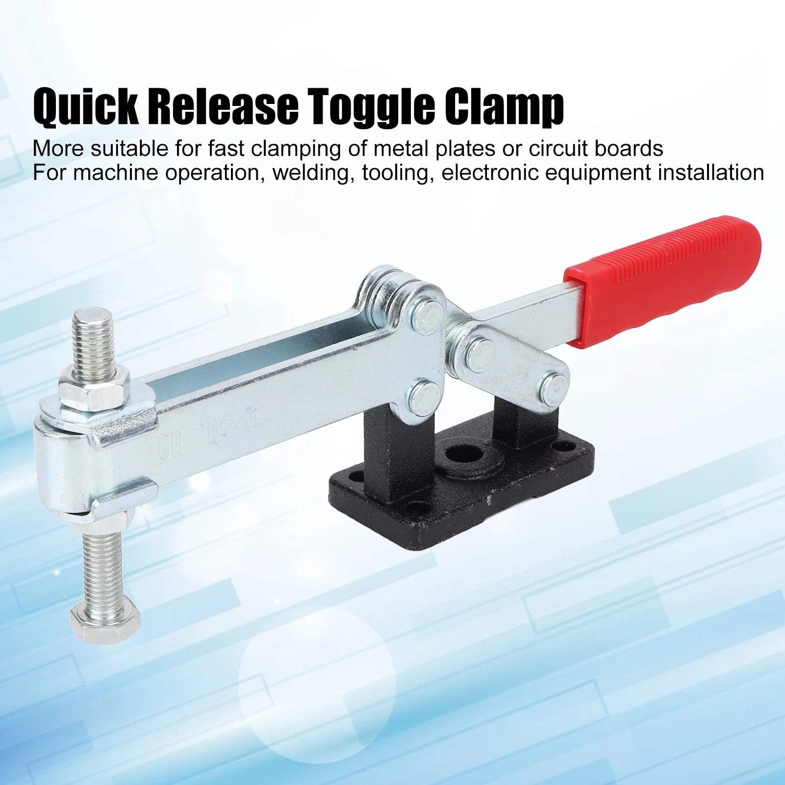 Heavy Duty Toggle Clamps Horizontal Professional Quick Release Toggle Clamp for Metal Plate Circuit Board Push Pull Action Clamp
Heavy Duty Toggle Clamps Horizontal Professional Quick Release Toggle Clamp for Metal Plate Circuit Board Push Pull Action Clamp