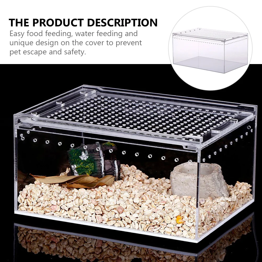 Acrylic Reptile Box Large Transparent Breeding Tank -Proof Design Feeding Habitat for Turtle Snake Spider Scorpion
Acrylic Reptile Box Large Transparent Breeding Tank -Proof Design Feeding Habitat for Turtle Snake Spider Scorpion