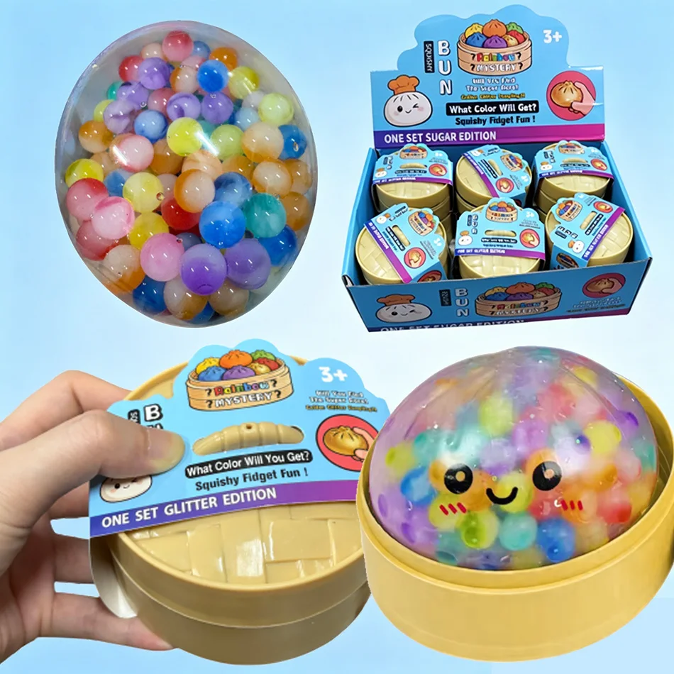 Rainbow Bead Dumpling Squishy Fidget Toy – Colorful Bead Filled Squeeze Stress Relief Sensory Toy with Bamboo Steamer Case
Rainbow Bead Dumpling Squishy Fidget Toy – Colorful Bead Filled Squeeze Stress Relief Sensory Toy with Bamboo Steamer Case