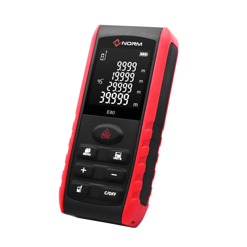 Laser Distance Meter 80M Portable Handle Digital Measure Tool Larger Backlit LCD Display Digital Measure Tool
Laser Distance Meter 80M Portable Handle Digital Measure Tool Larger Backlit LCD Display Digital Measure Tool